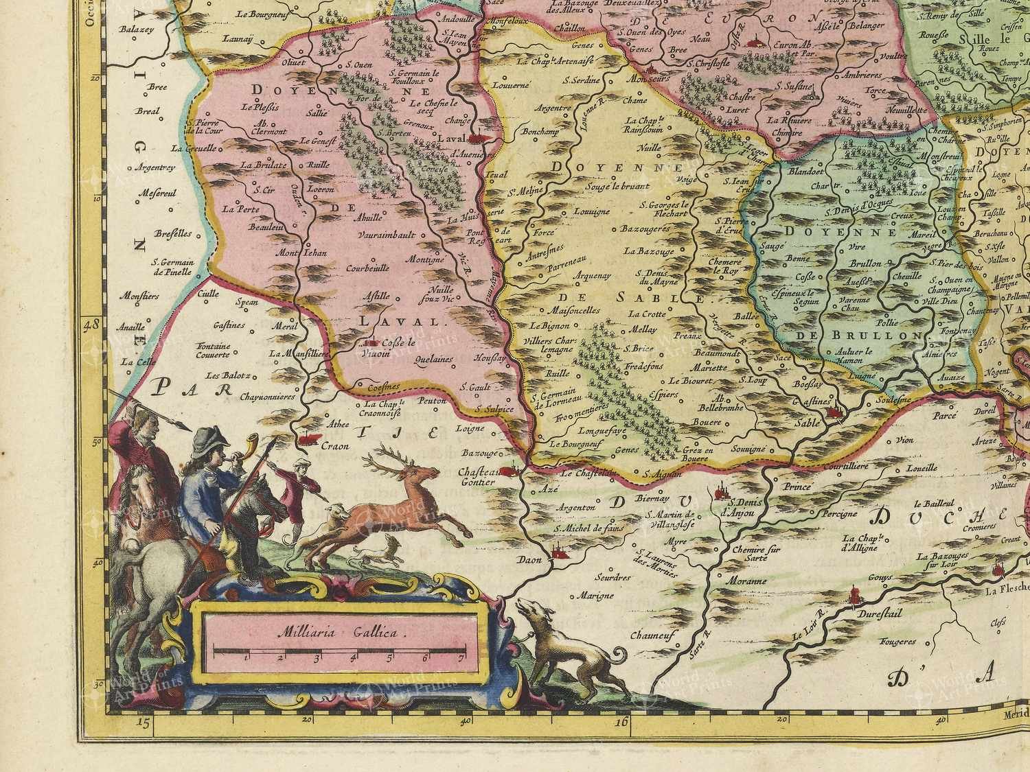Map bottom left quadrant