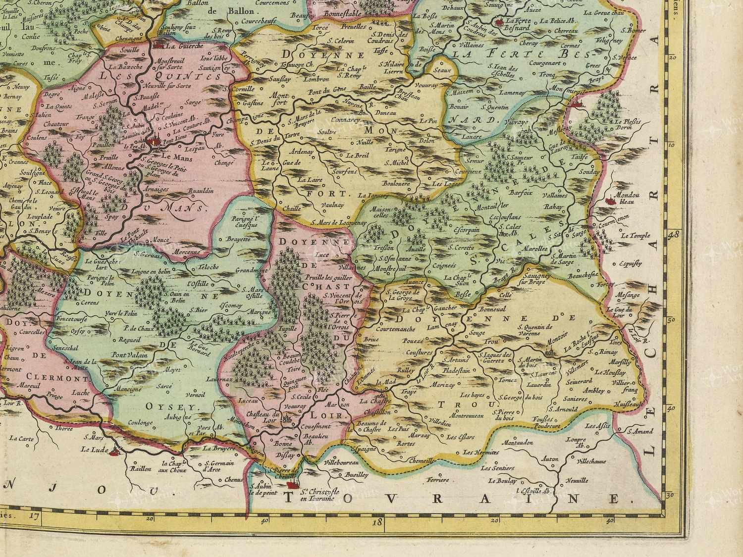 Map bottom right quadrant