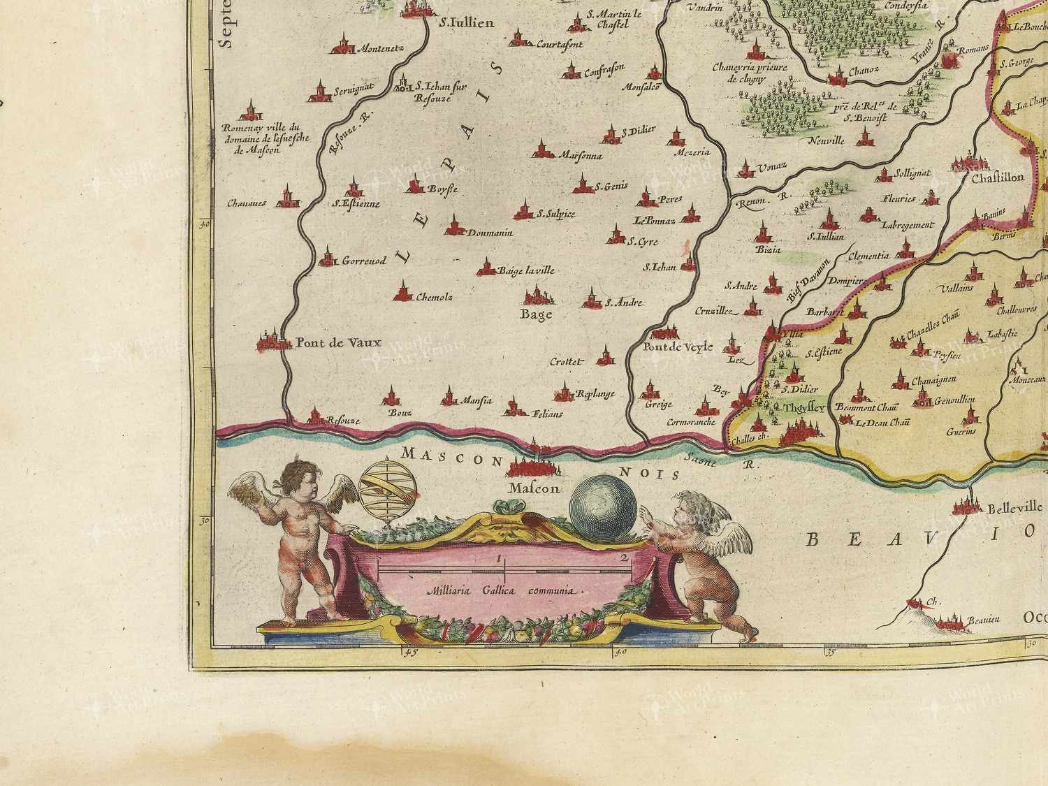 Map bottom left quadrant
