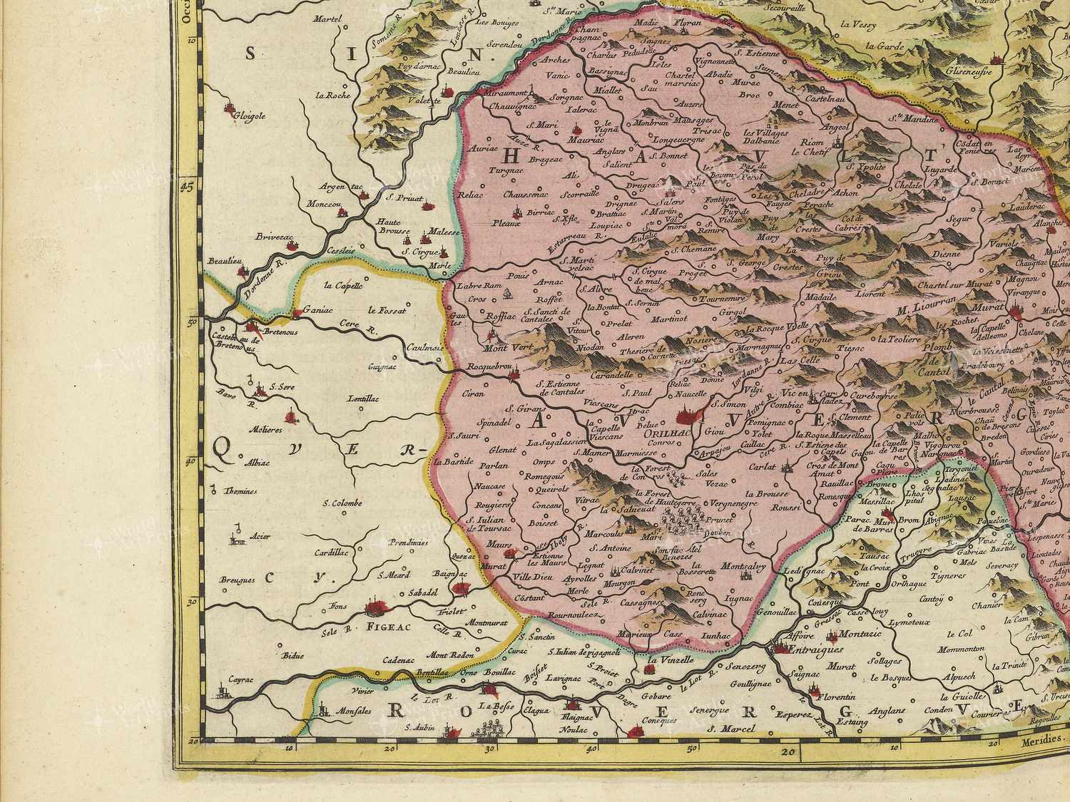 Map bottom left quadrant