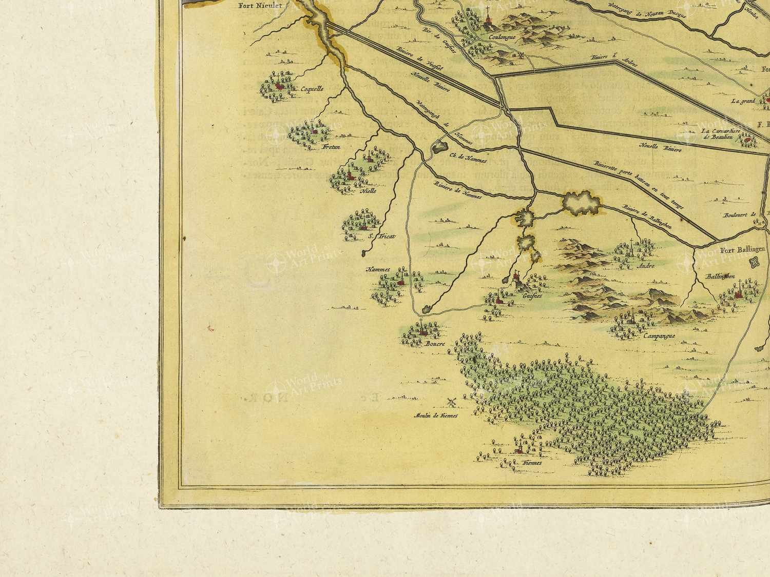 Map bottom left quadrant