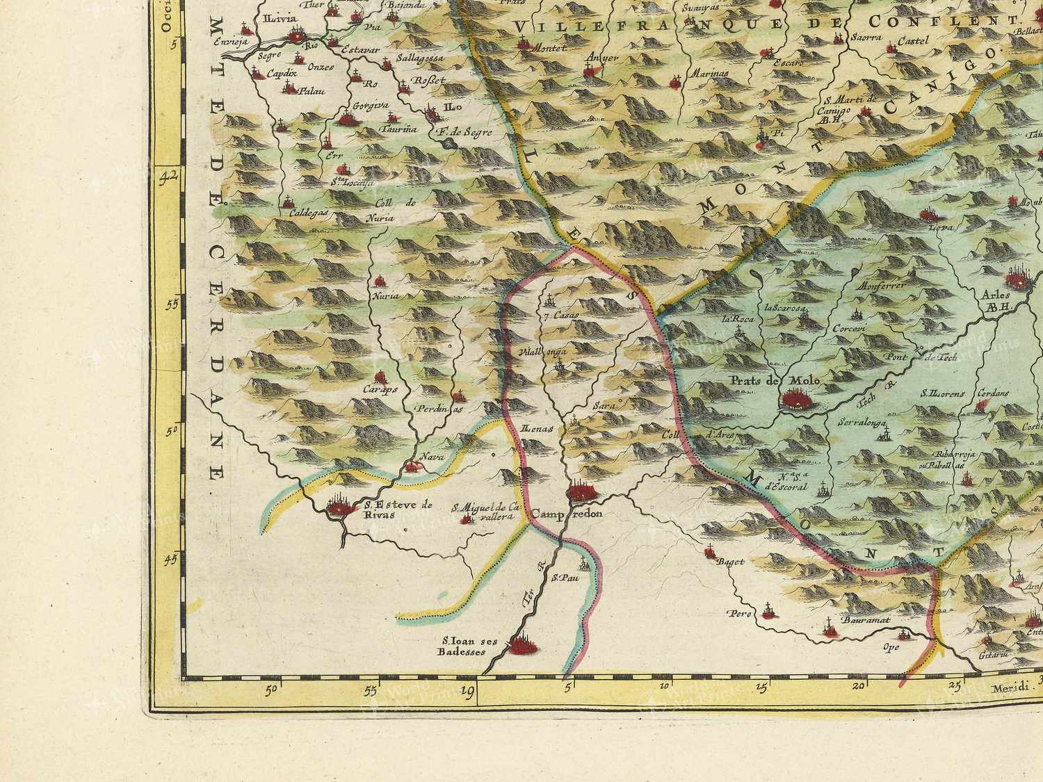 Map bottom left quadrant