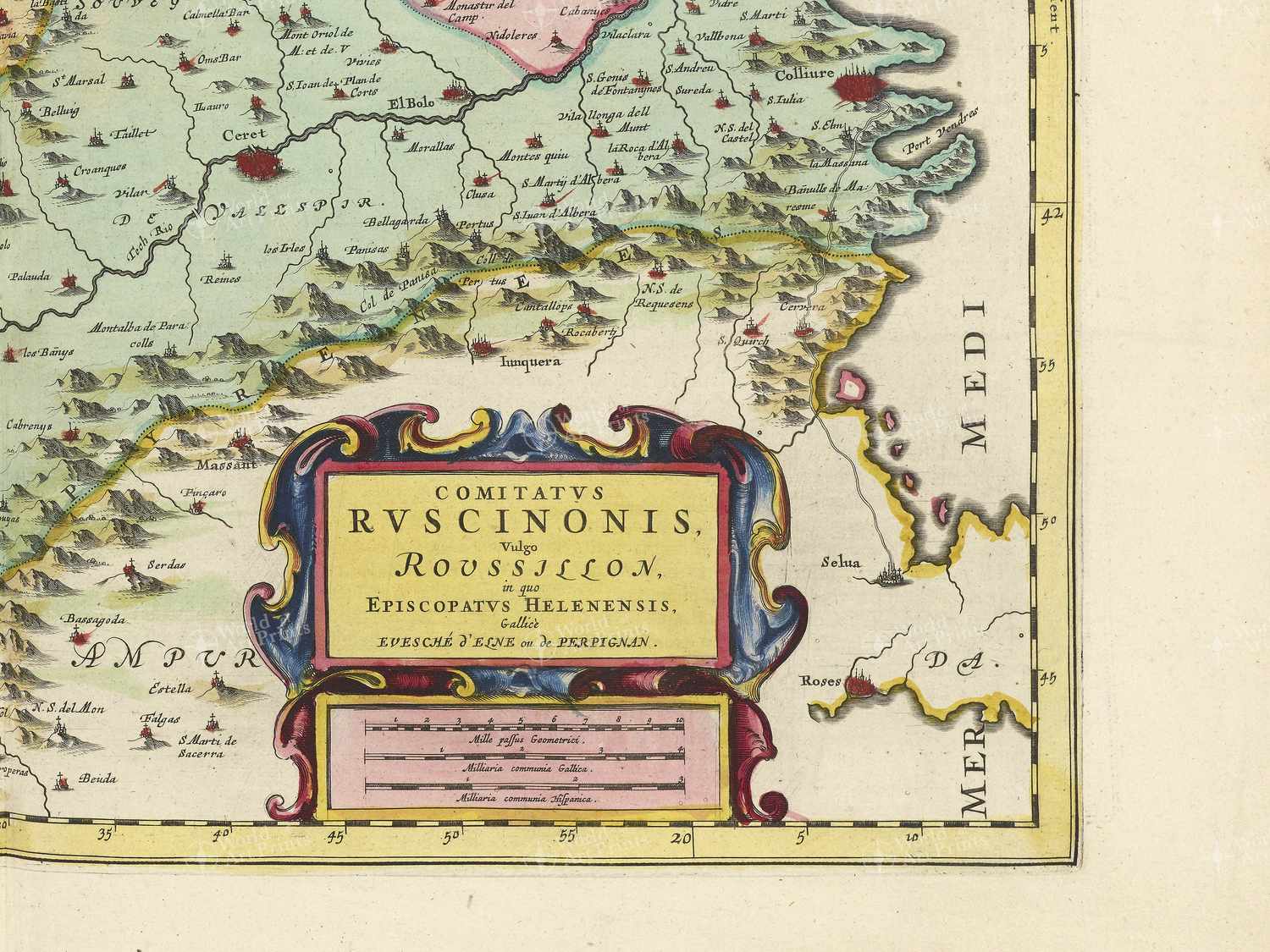 Map bottom right quadrant