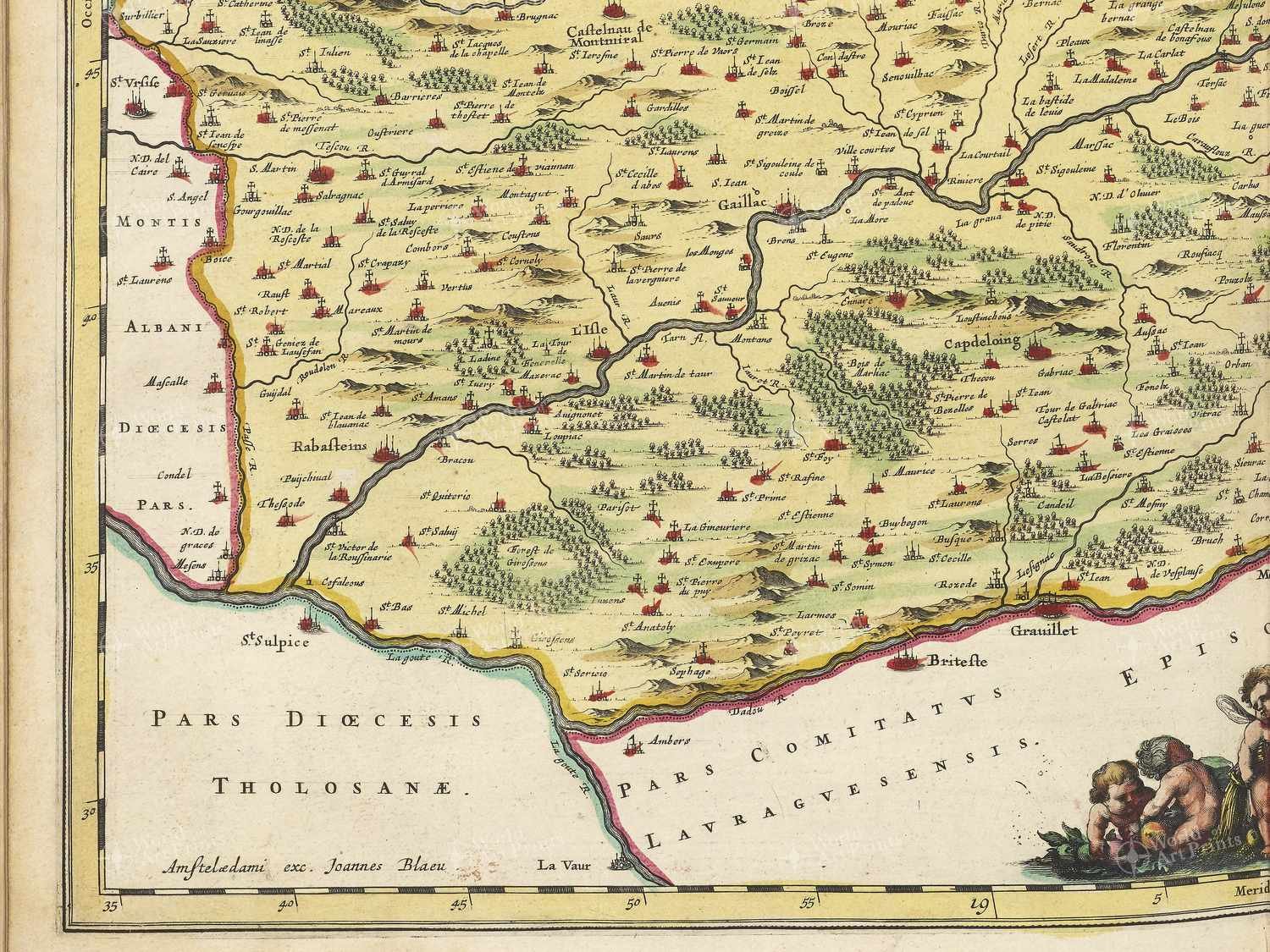 Map bottom left quadrant
