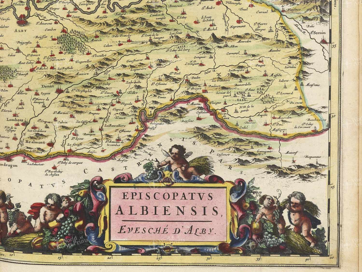 Map bottom right quadrant