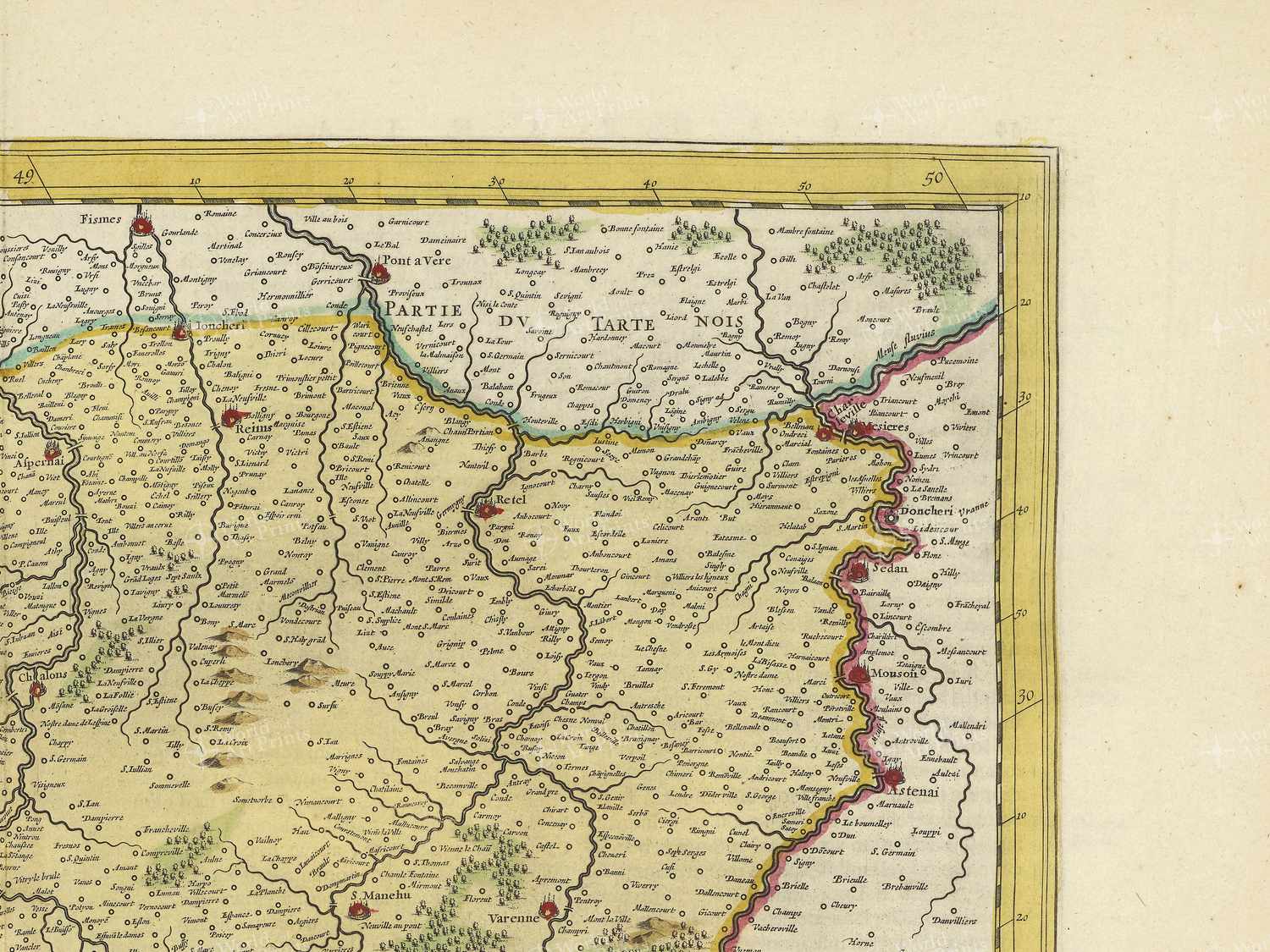 Map top right quadrant