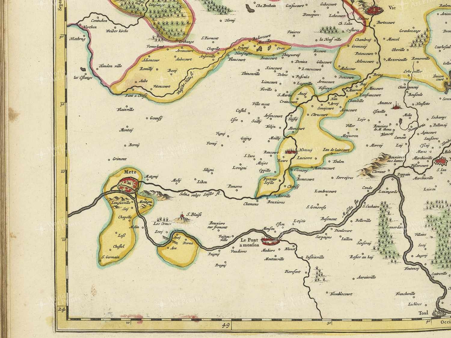 Map bottom left quadrant