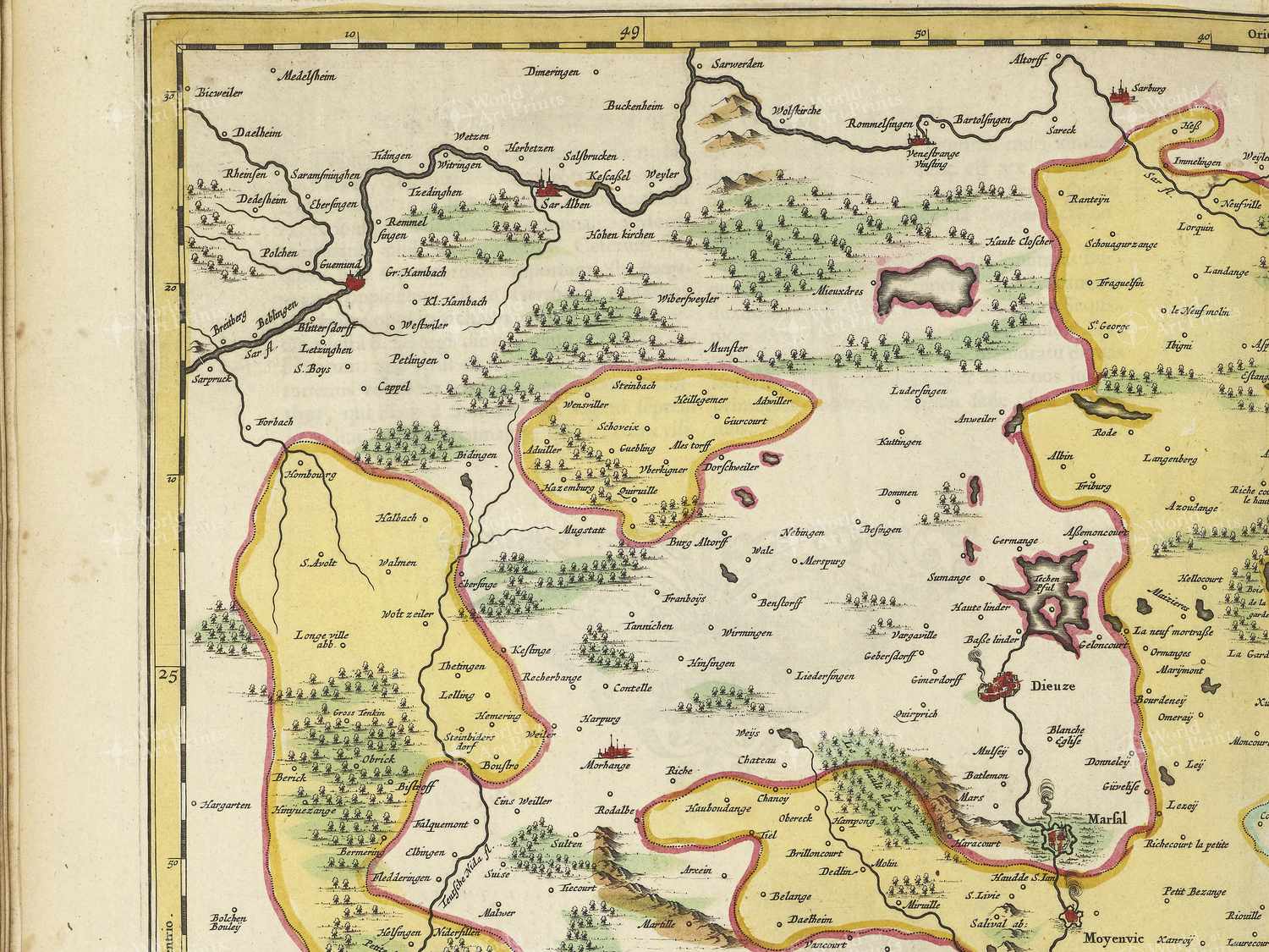Map top left quadrant