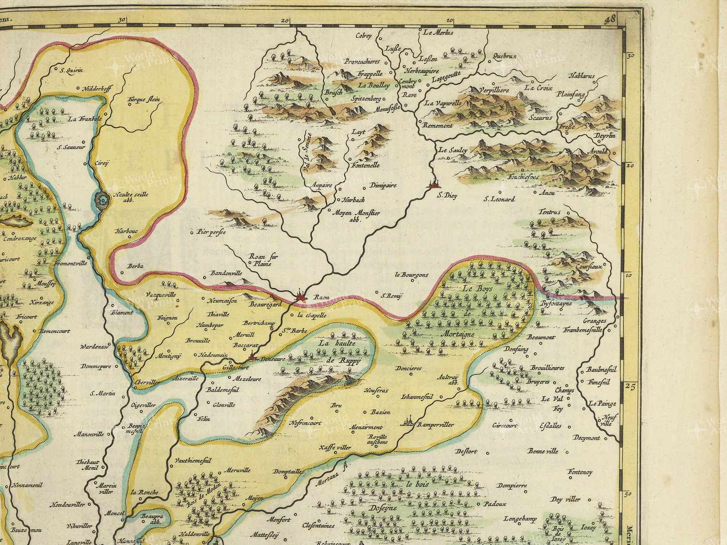 Map top right quadrant