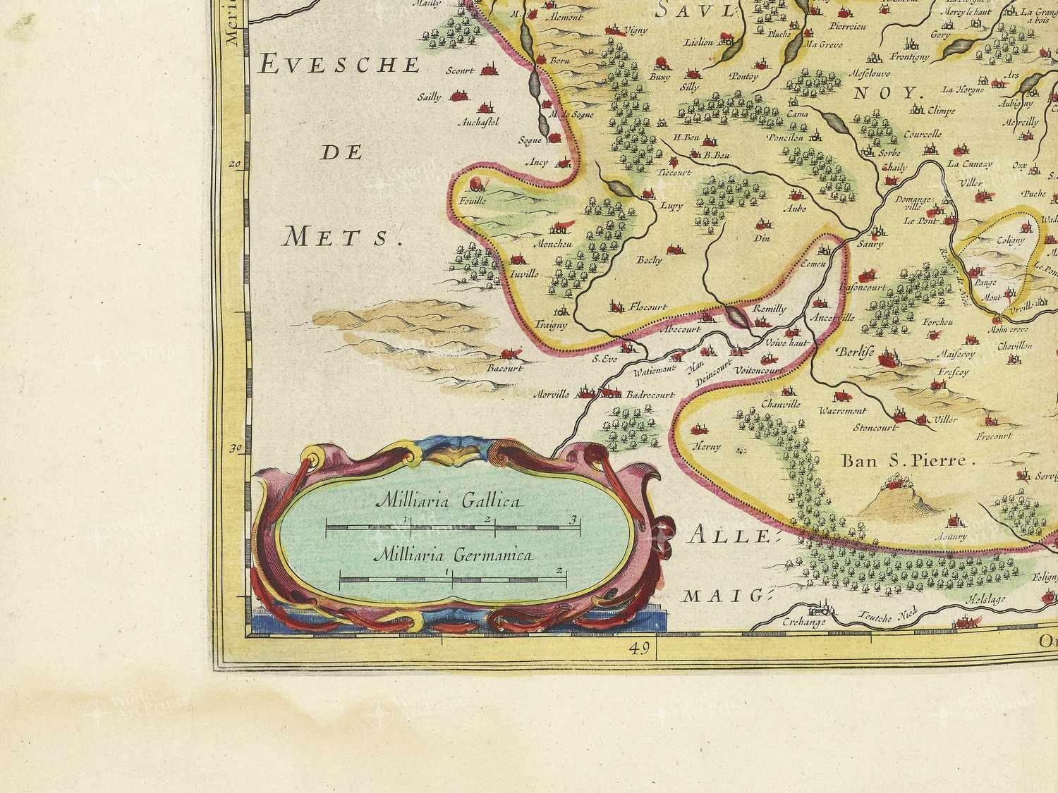 Map bottom left quadrant