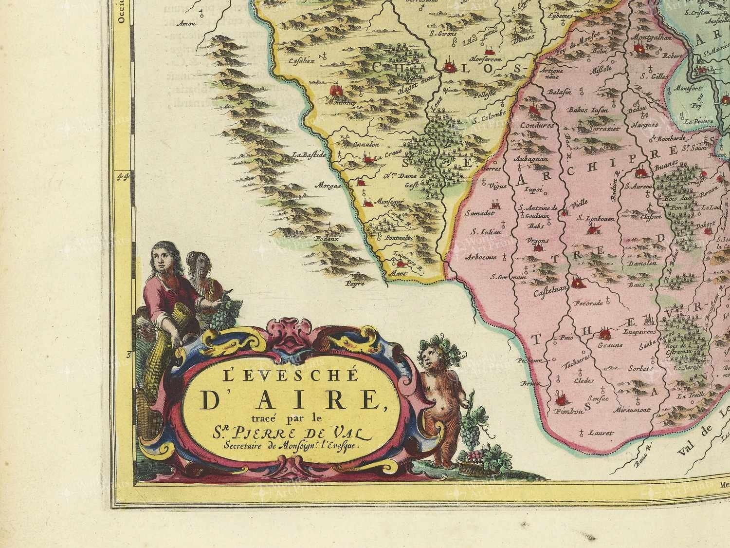 Map bottom left quadrant
