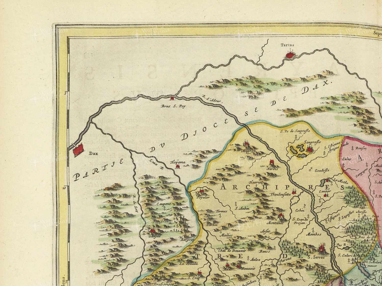 Map top left quadrant