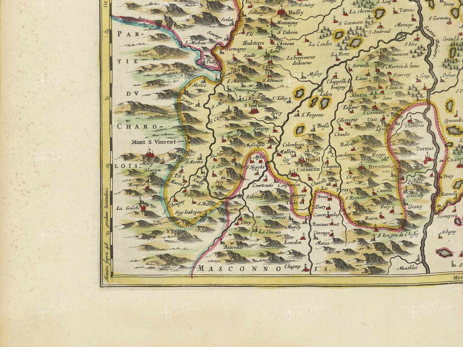 Map bottom left quadrant