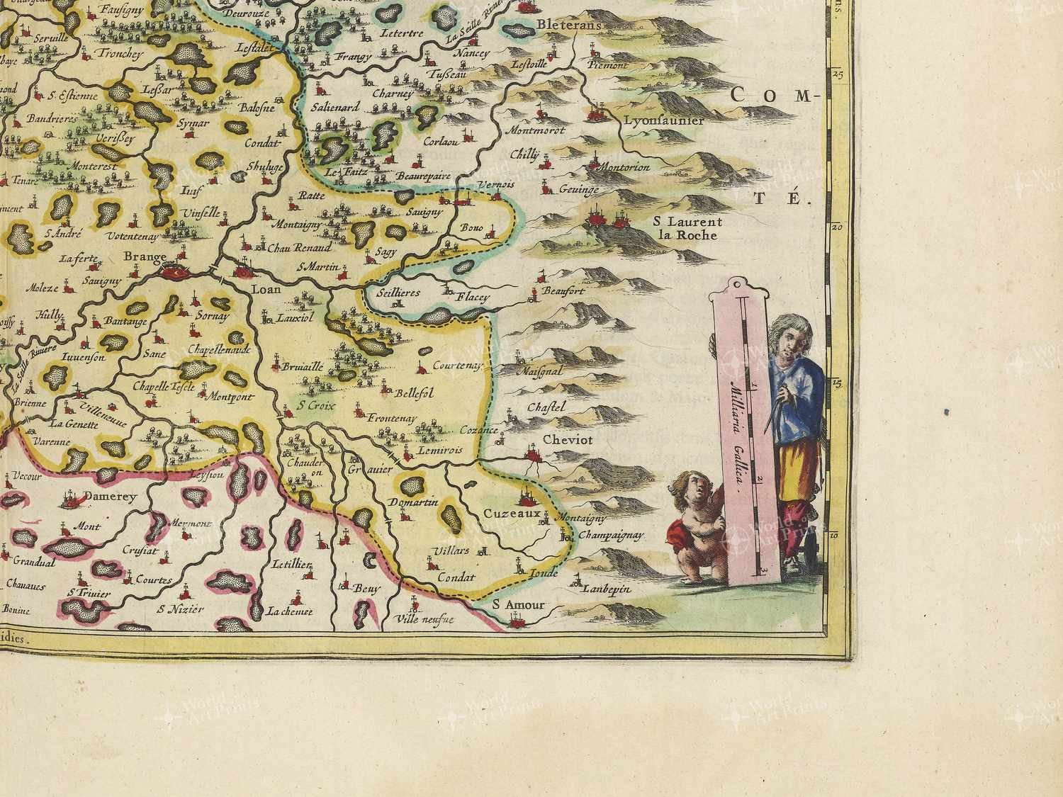 Map bottom right quadrant