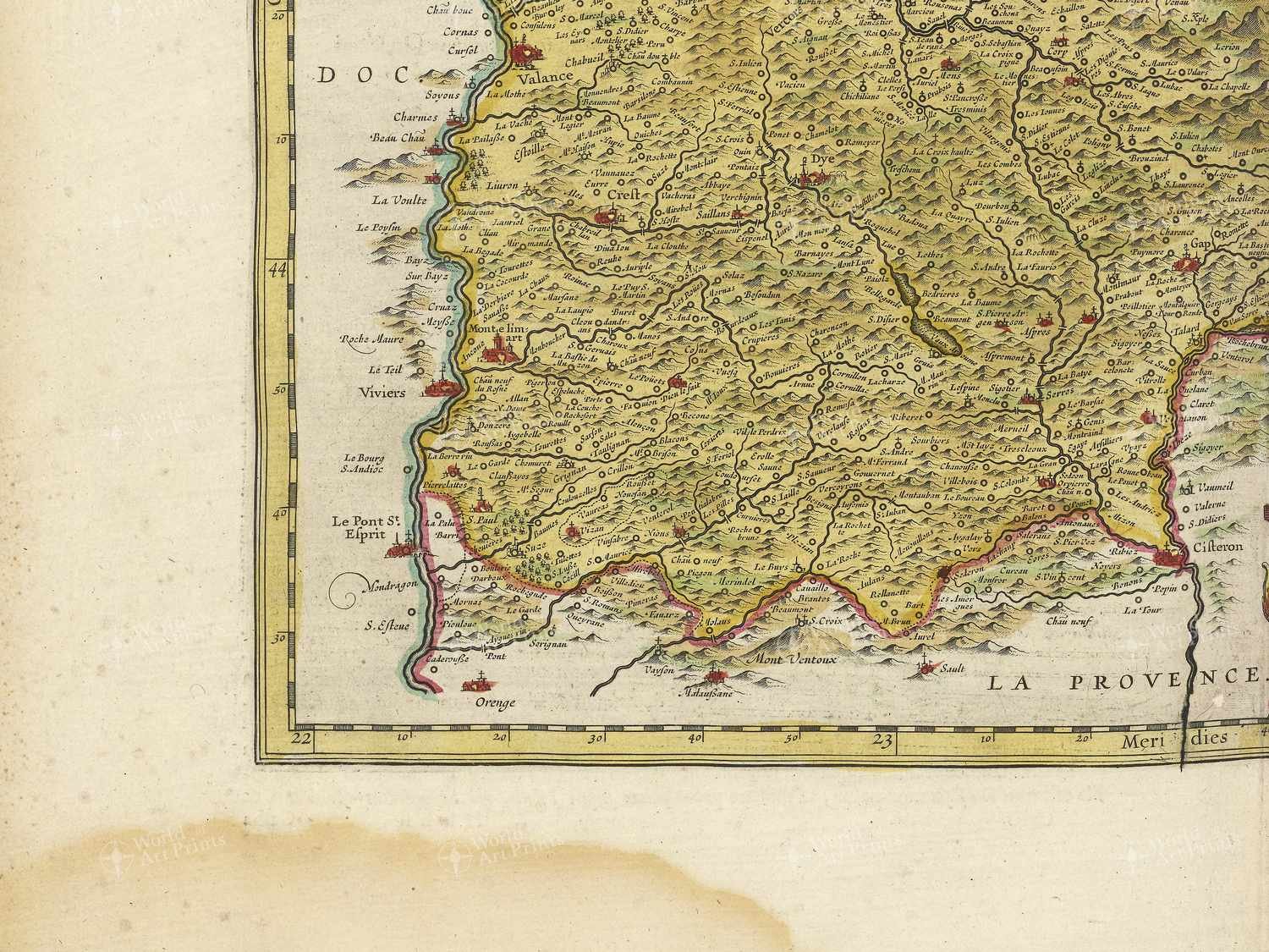Map bottom left quadrant