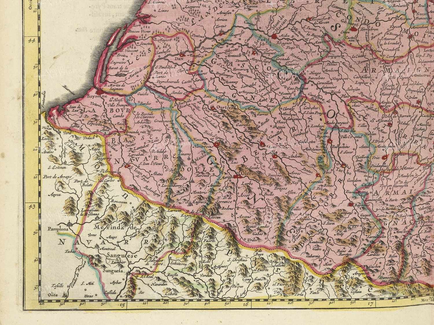 Map bottom left quadrant