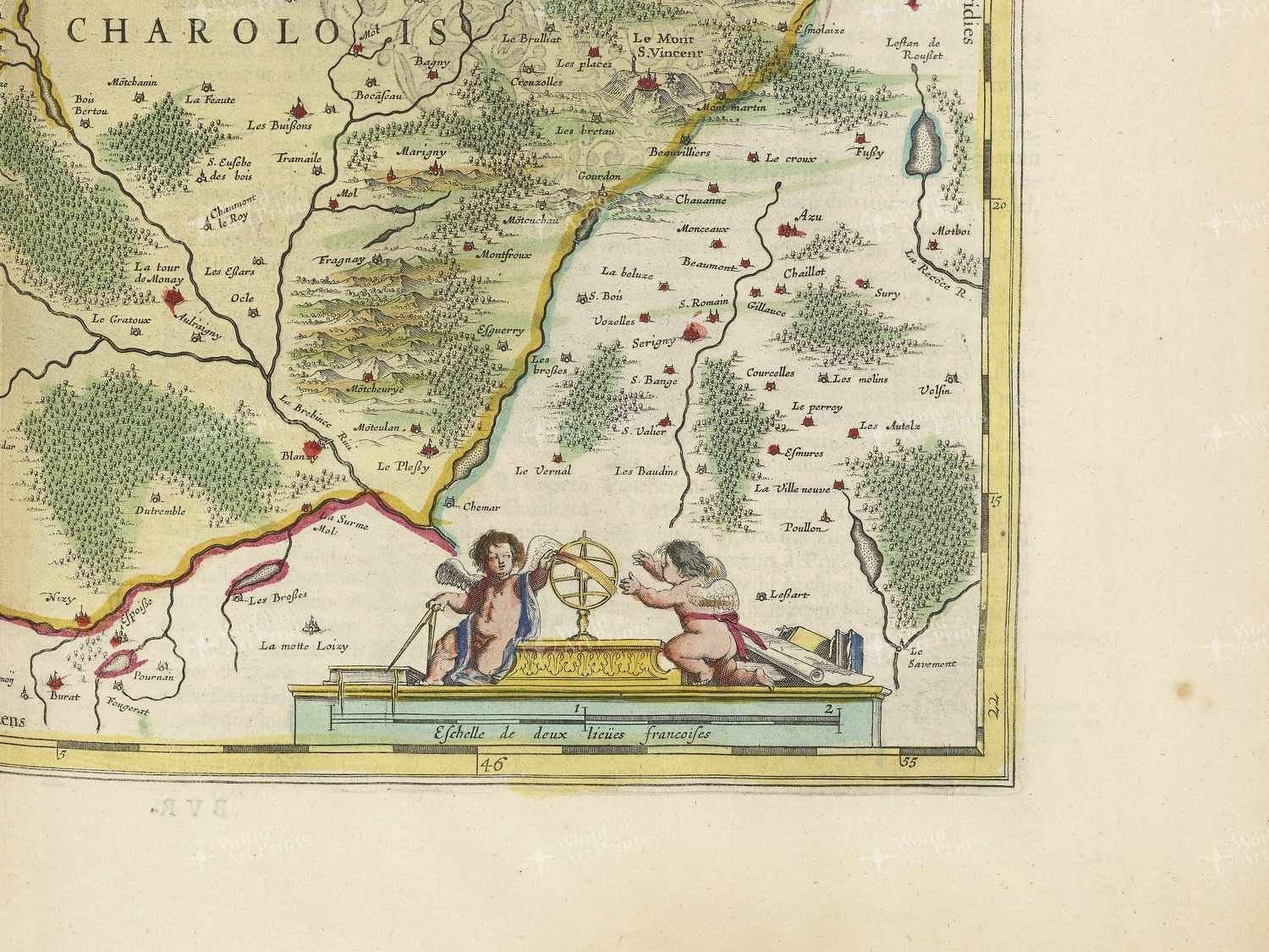 Map bottom right quadrant