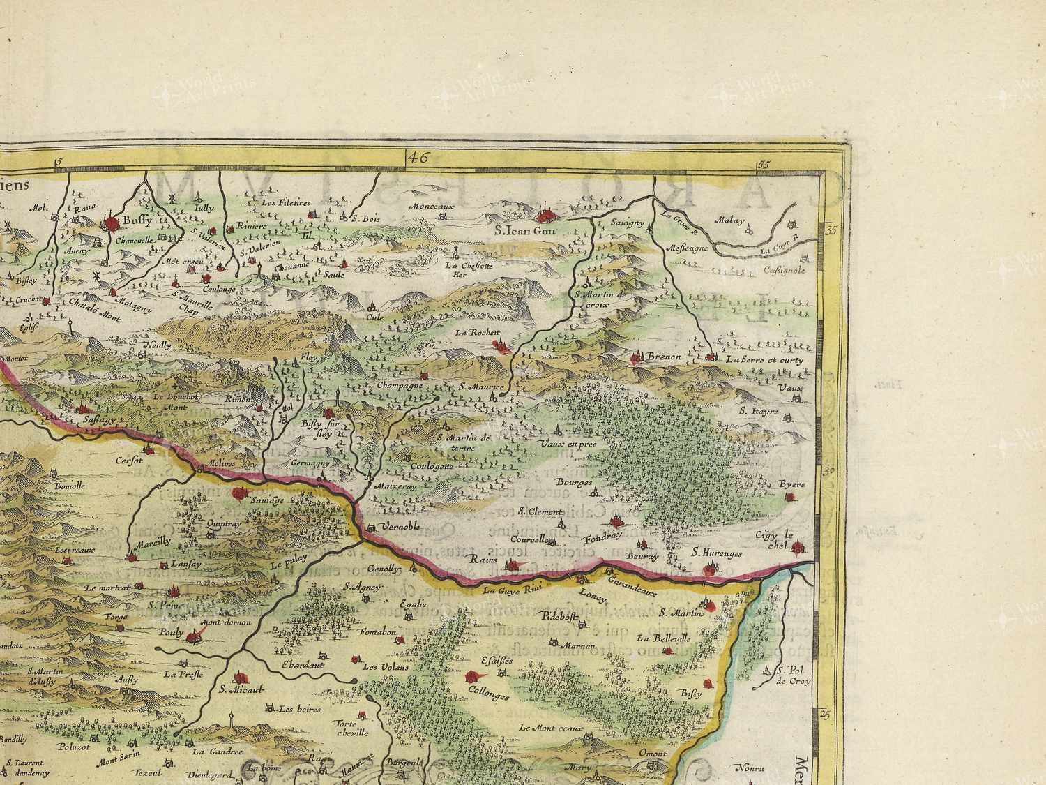 Map top right quadrant