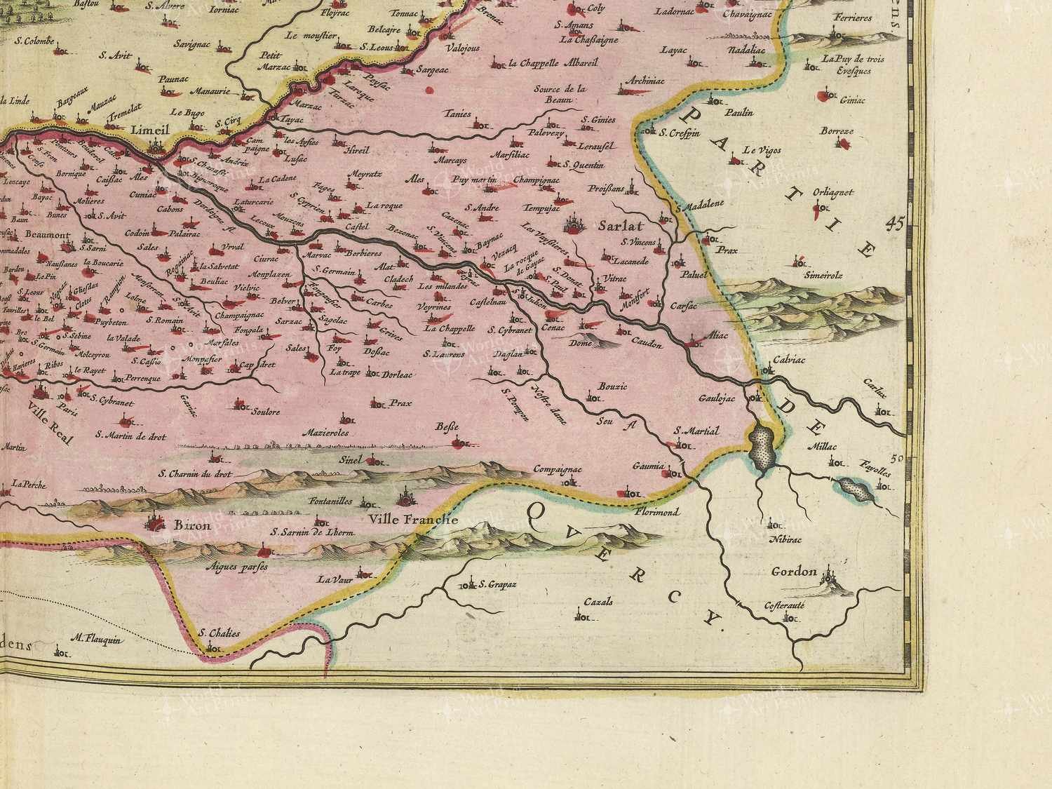 Map bottom right quadrant