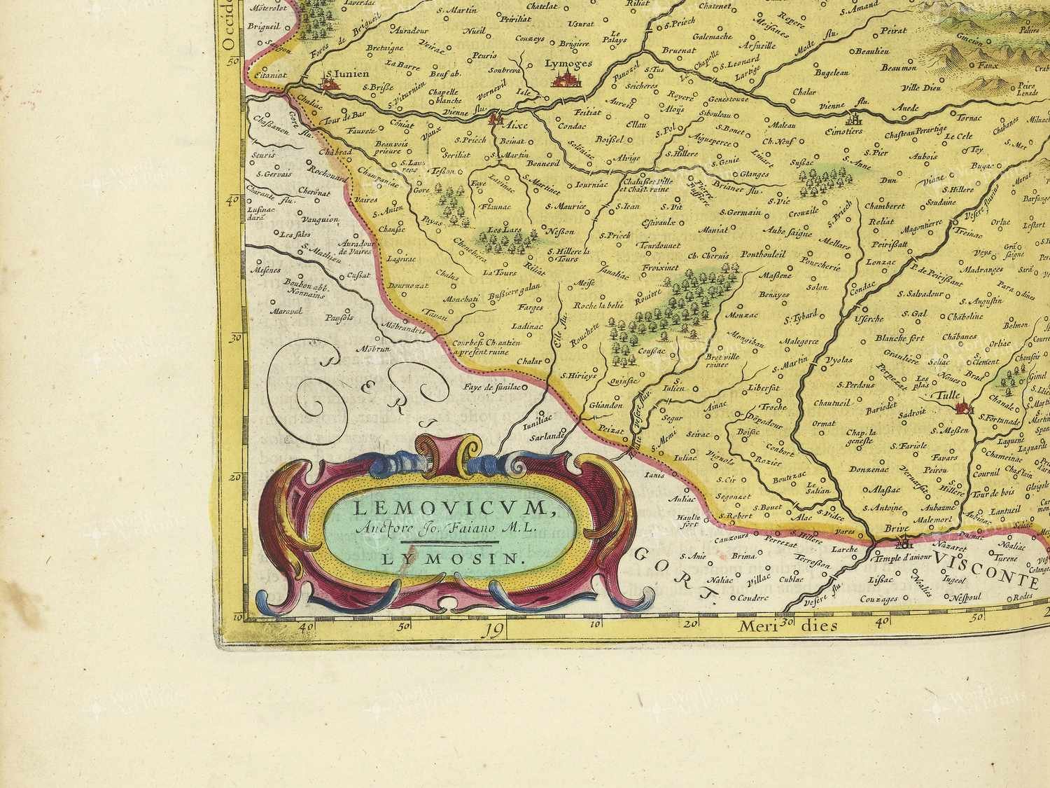 Map bottom left quadrant