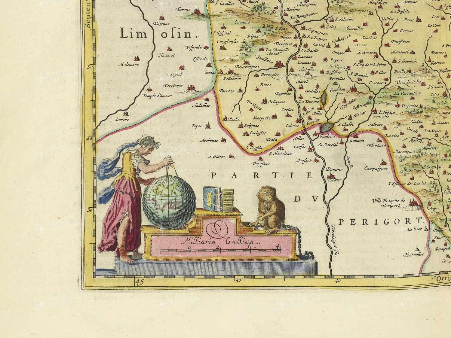 Map bottom left quadrant