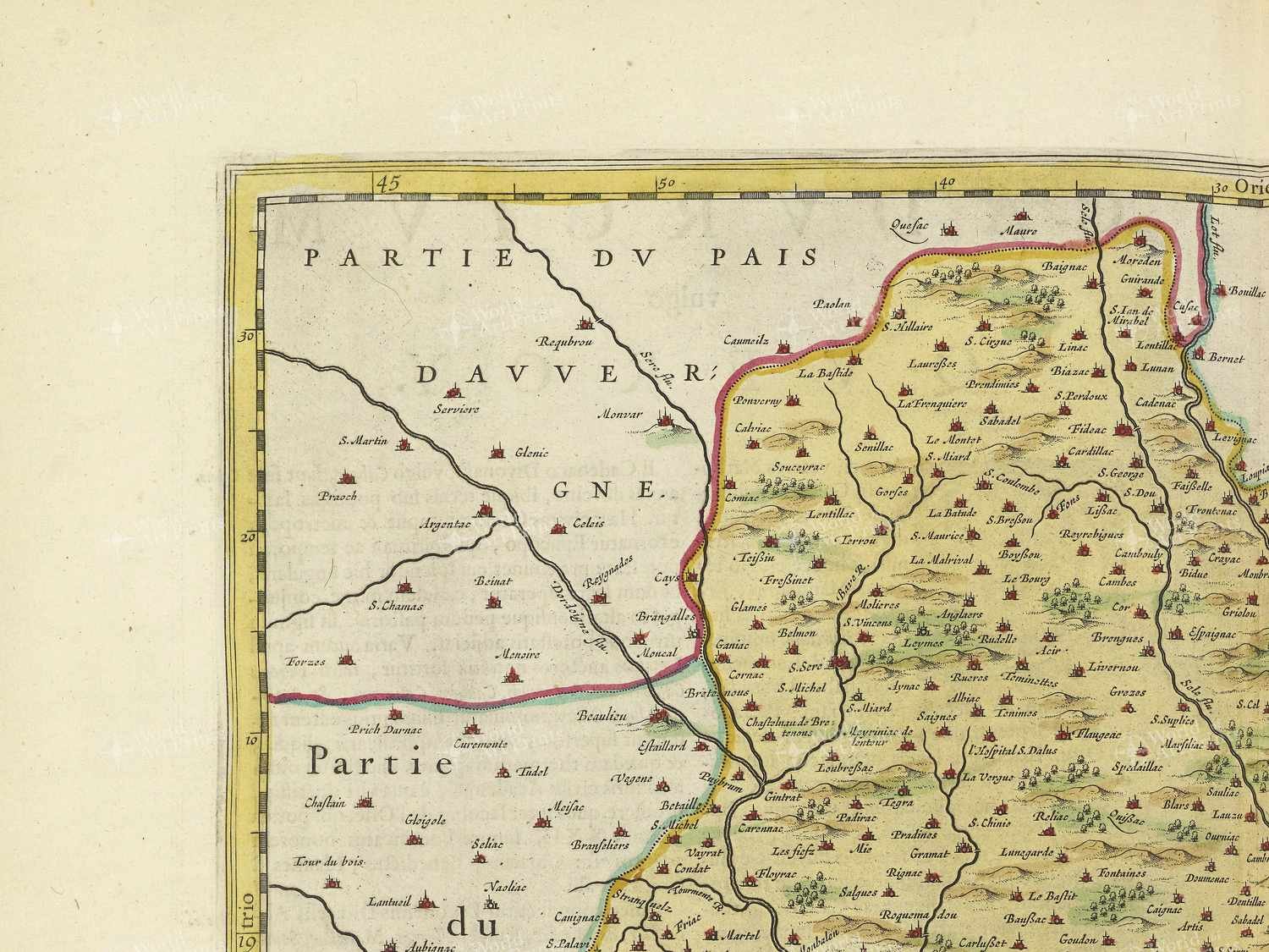 Map top left quadrant