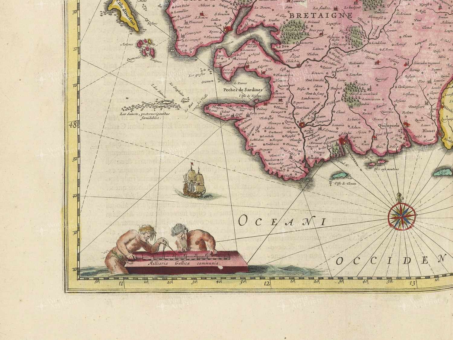 Map bottom left quadrant