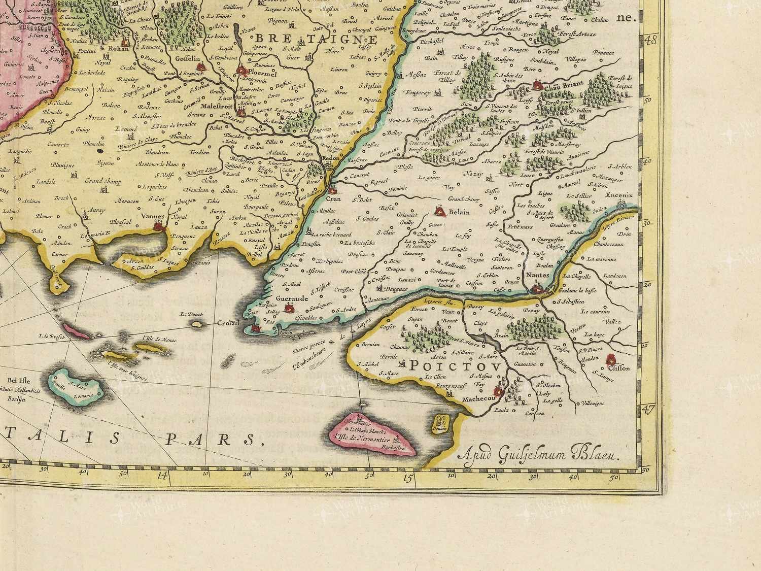 Map bottom right quadrant