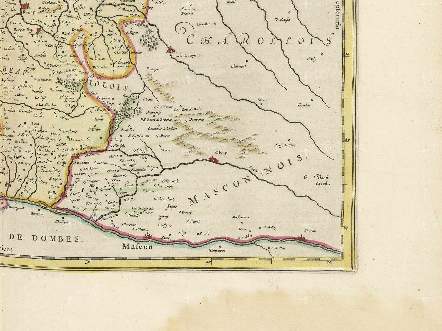 Map bottom right quadrant