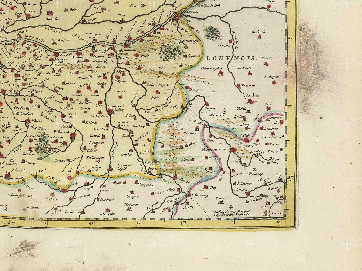 Map bottom right quadrant