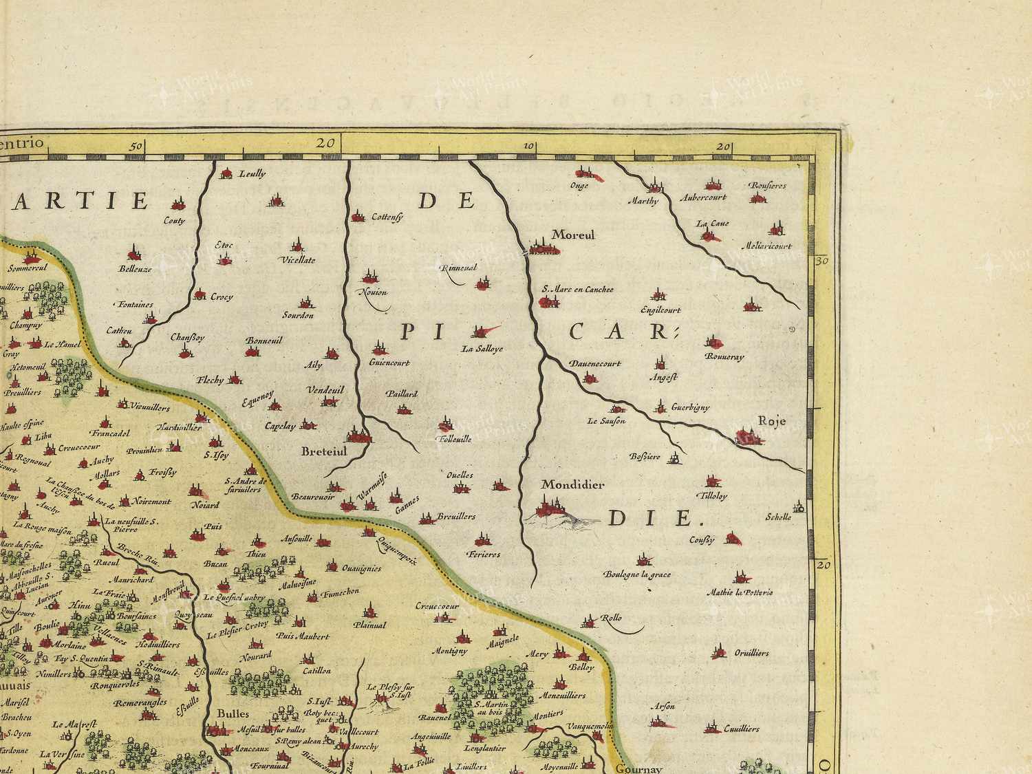 Map top right quadrant