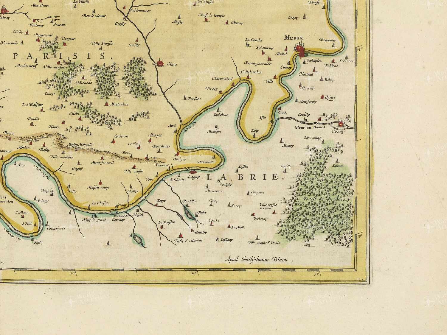 Map bottom right quadrant