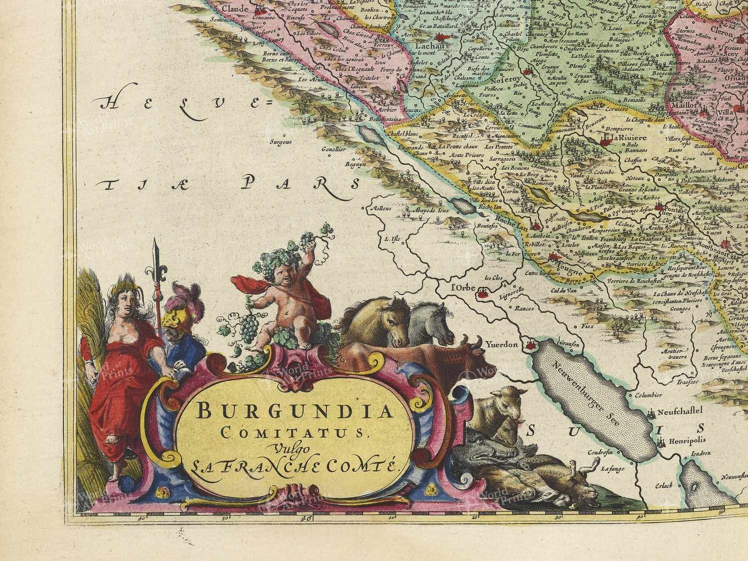 Map bottom left quadrant
