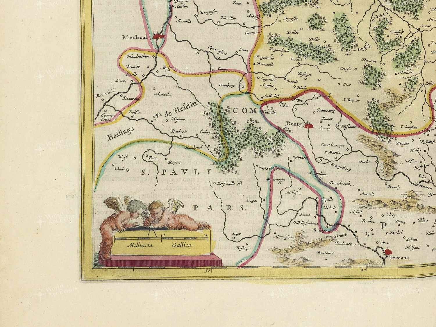 Map bottom left quadrant