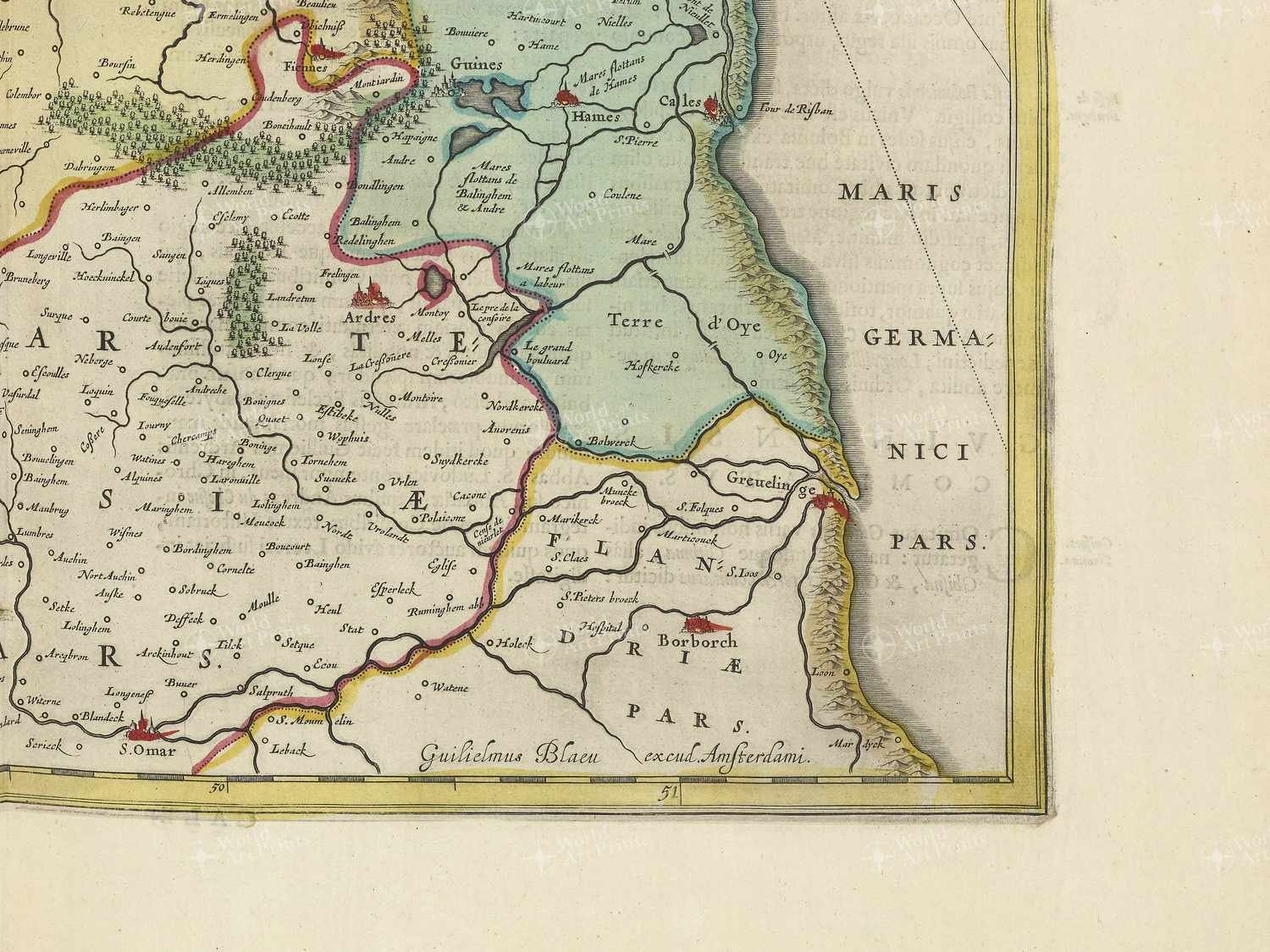 Map bottom right quadrant