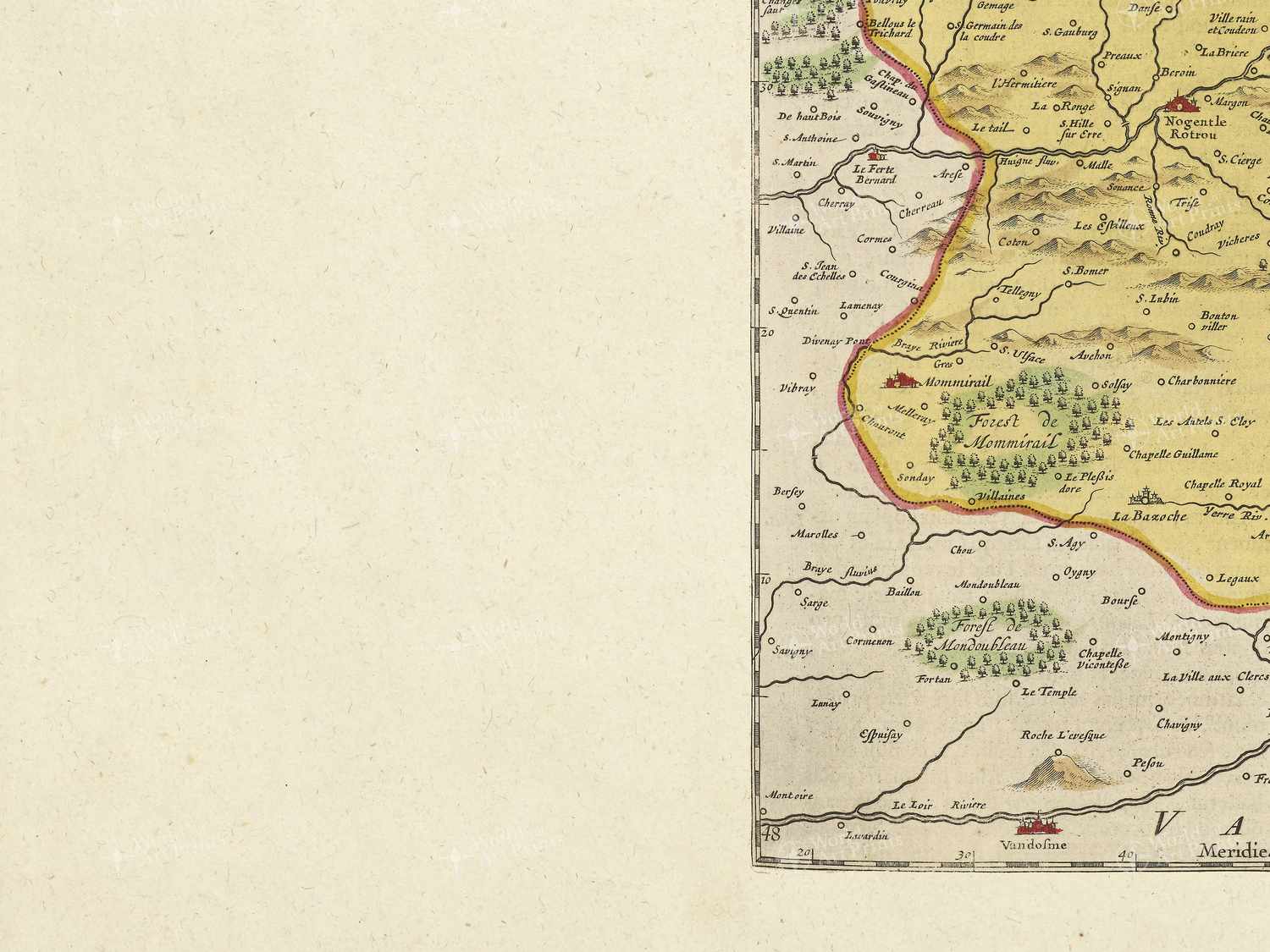 Map bottom left quadrant