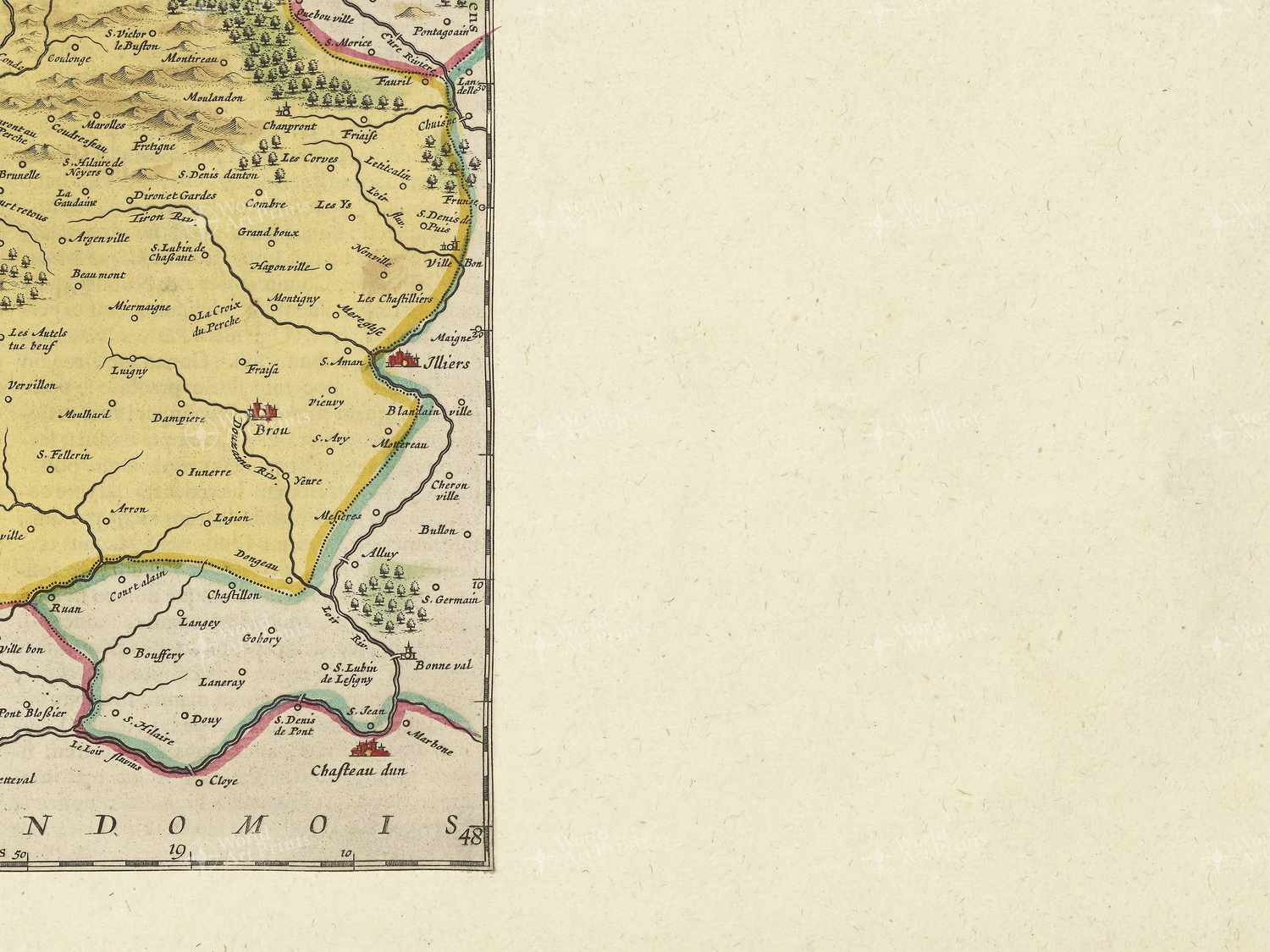 Map bottom right quadrant
