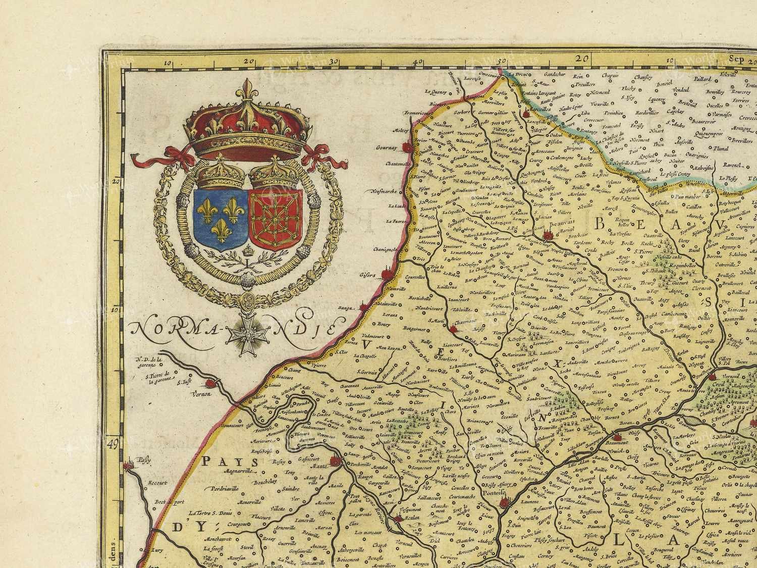Map top left quadrant