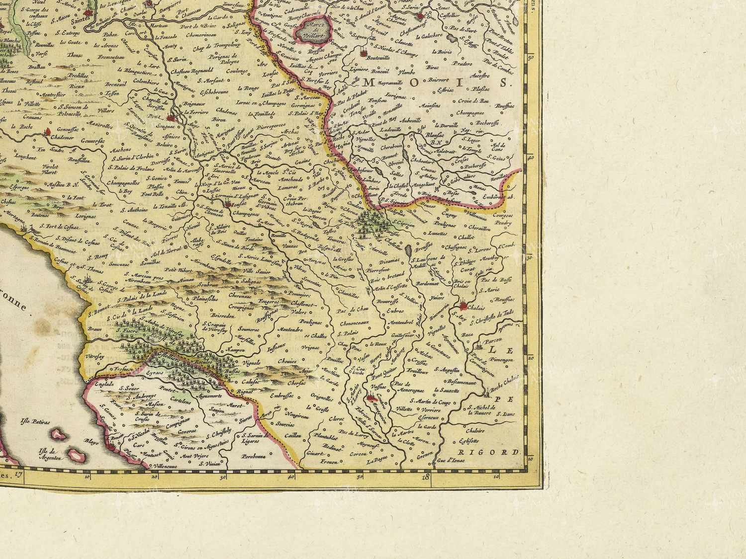 Map bottom right quadrant