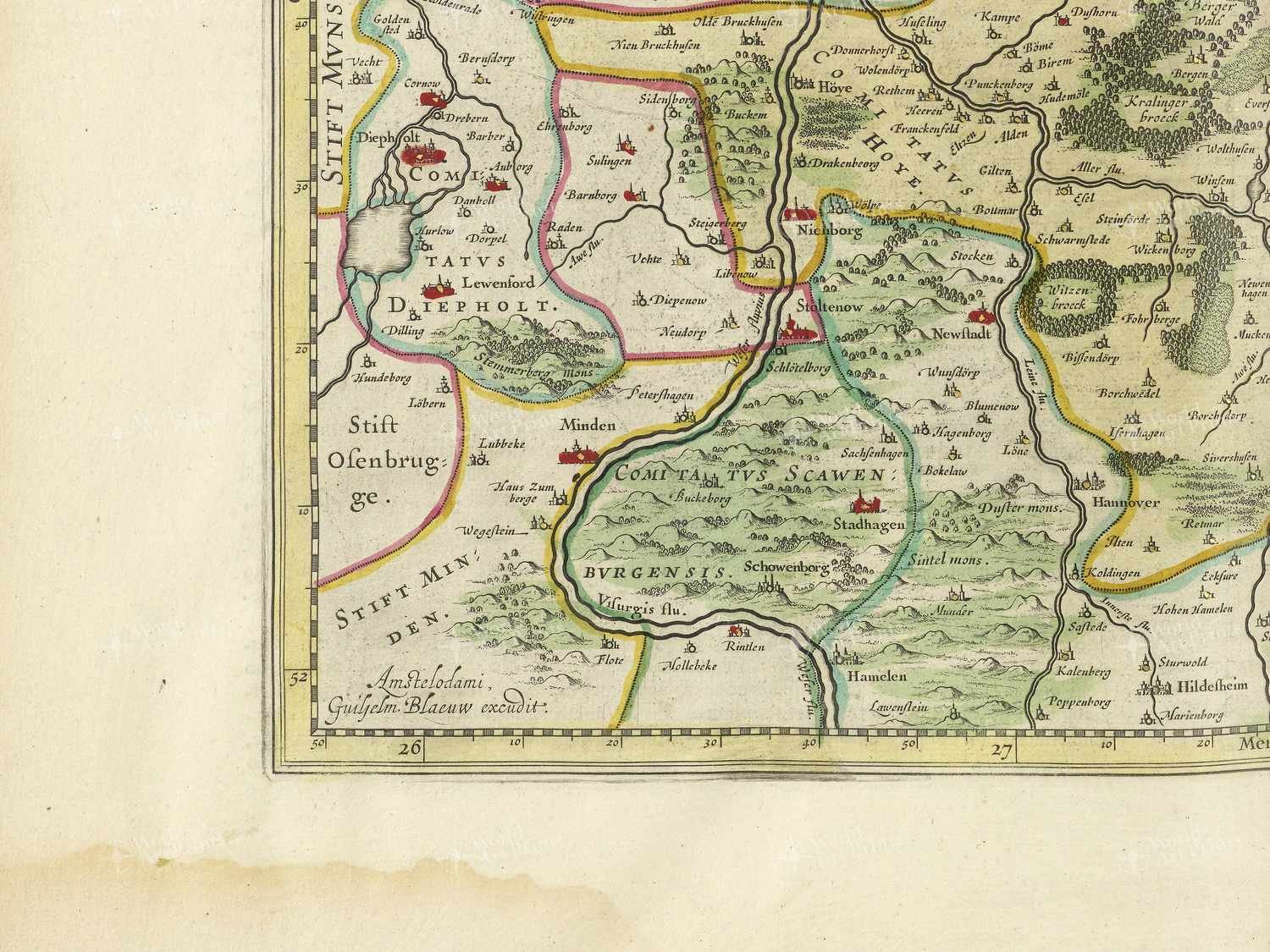 Map bottom left quadrant