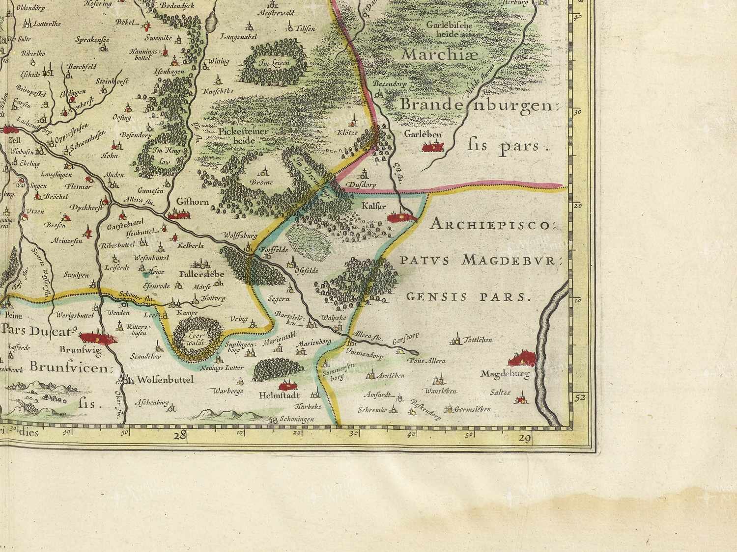 Map bottom right quadrant