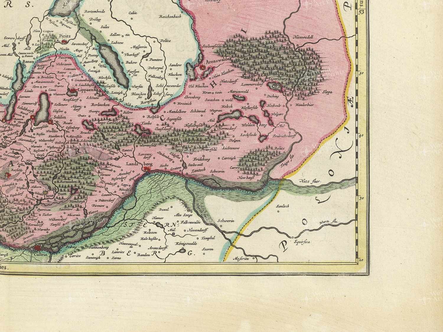 Map bottom right quadrant