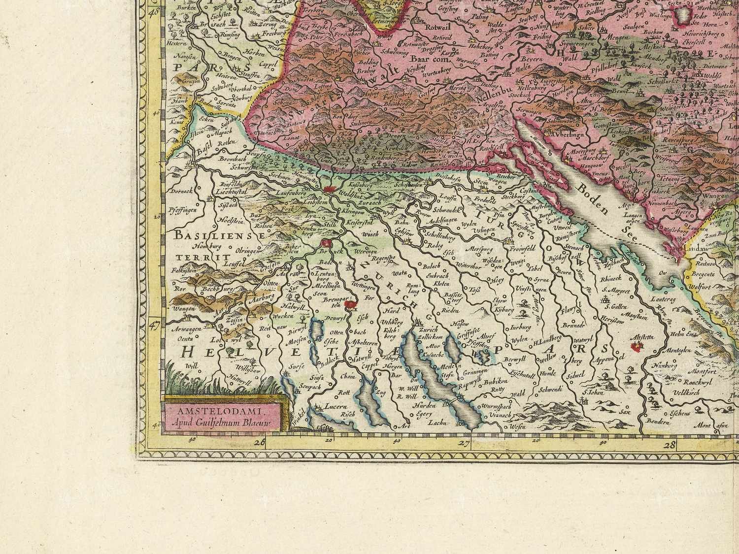 Map bottom left quadrant