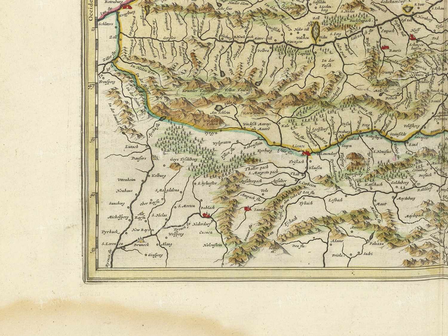 Map bottom left quadrant