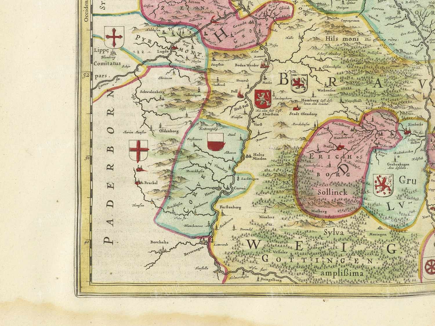 Map bottom left quadrant