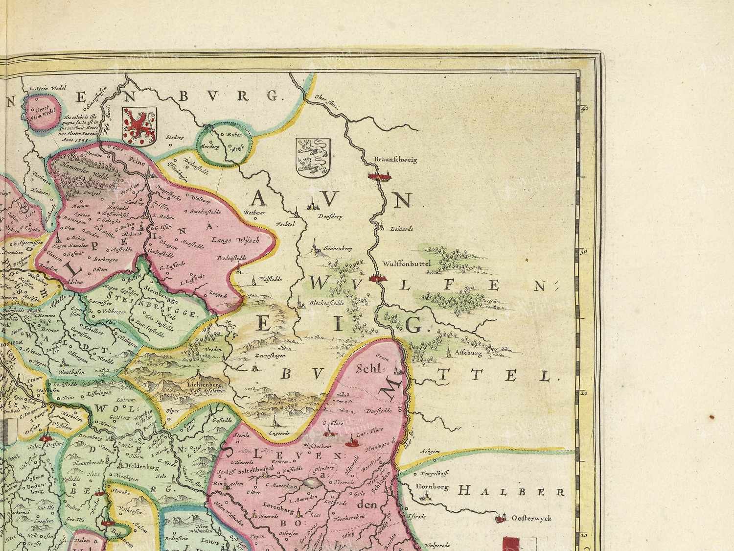 Map top right quadrant