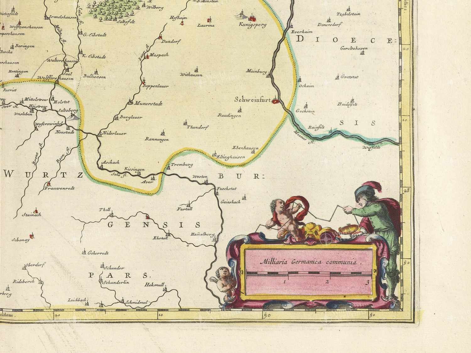 Map bottom right quadrant