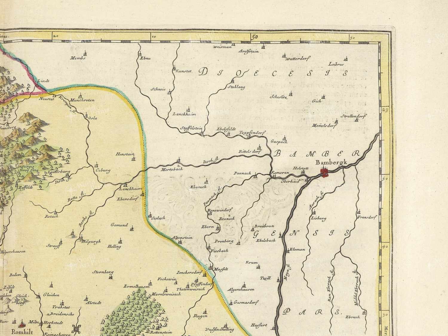 Map top right quadrant