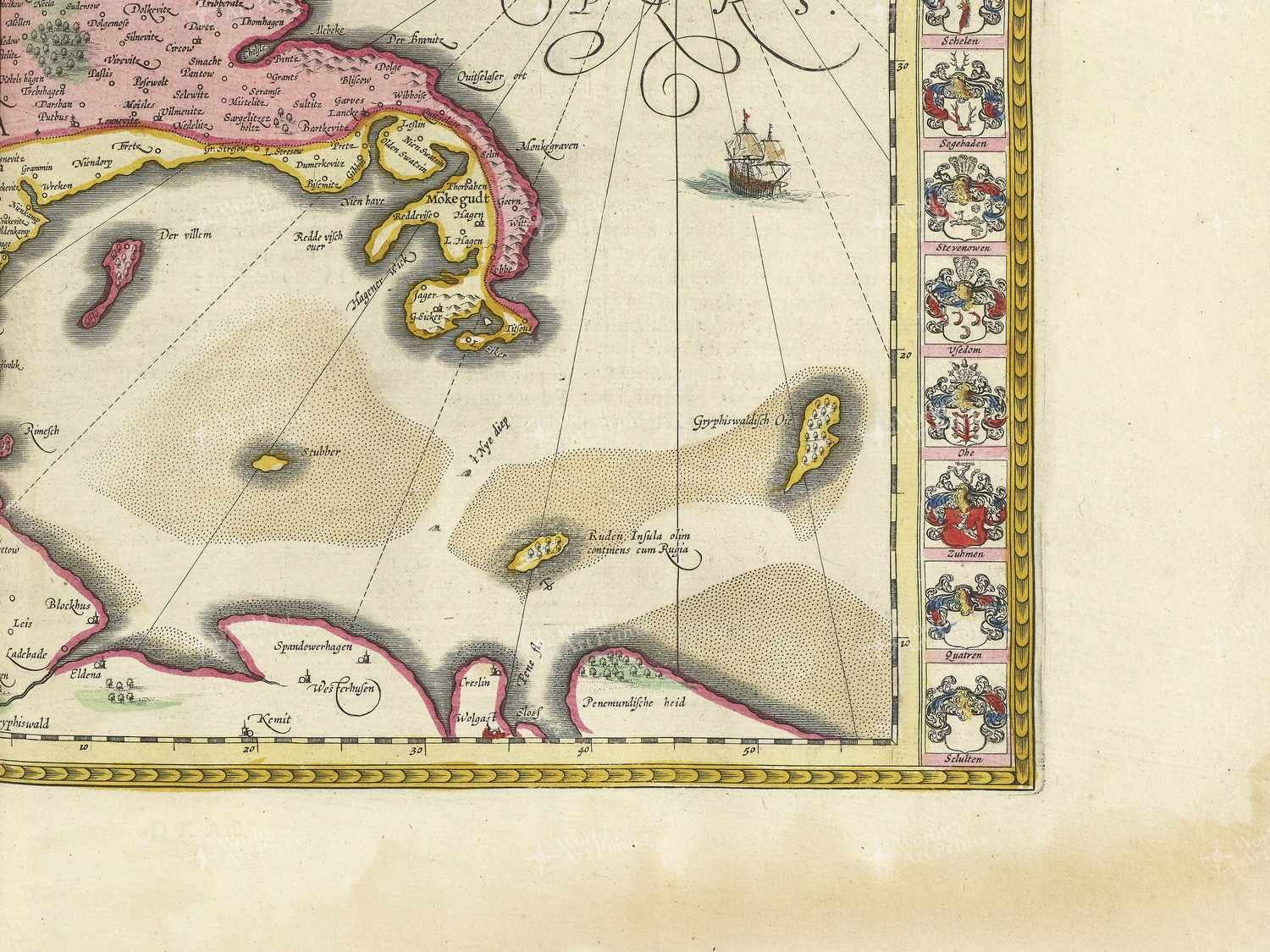 Map bottom right quadrant