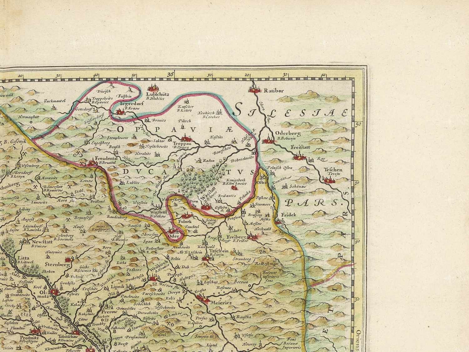 Map top right quadrant